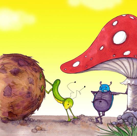 Lafeltrinelli La piccola cavalletta e la grande palla di cacca-The little grasshopper and the big ball of dung. Ediz. a colori Qualità