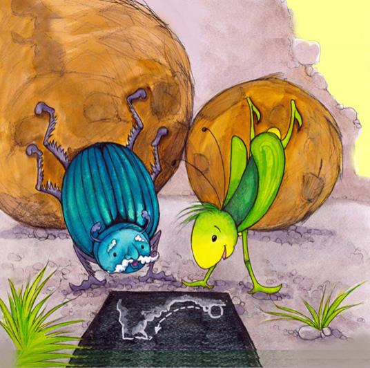Lafeltrinelli La piccola cavalletta e la grande palla di cacca-The little grasshopper and the big ball of dung. Ediz. a colori Qualità