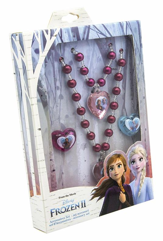 Lafeltrinelli Disney Frozen II set accessori. 1 braccialetto di perle 1 collana di perle 2 anelli in confezione regalo Nuovi prodotti
