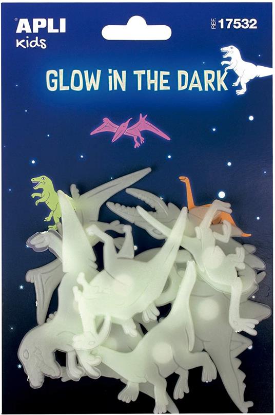 Lafeltrinelli Apli Kids - Dinosauri Confezione di adesivi luminosi