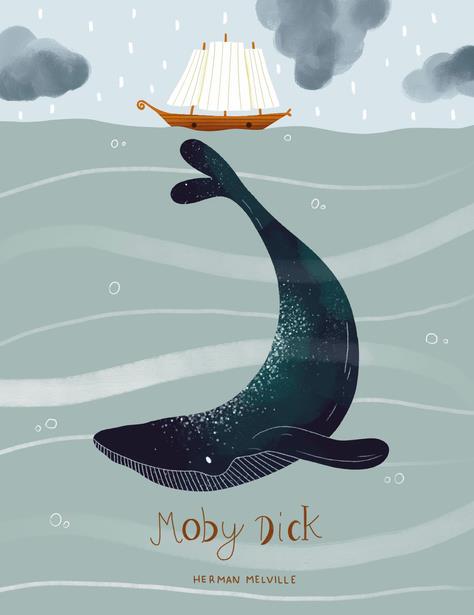 Lafeltrinelli Custodia libri Moby Dick. Cover Book