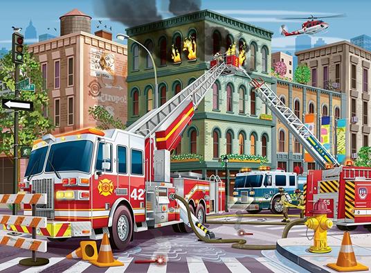 Lafeltrinelli Ravensburger - Puzzle Pompieri 100 Pezzi XXL Età Raccomandata 6+ Anni