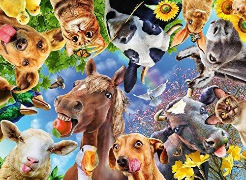 Lafeltrinelli Ravensburger - Puzzle Divertenti animali da fattoria 200 Pezzi XXL Età Raccomandata 8+ Anni Nuova