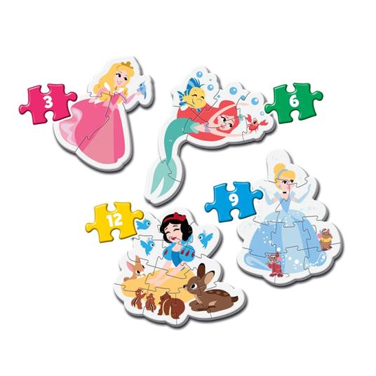Lafeltrinelli Puzzle Princess - 1x3 + 1x6 + 1x9 + 1x12 pezzi Negozio online di fabbrica