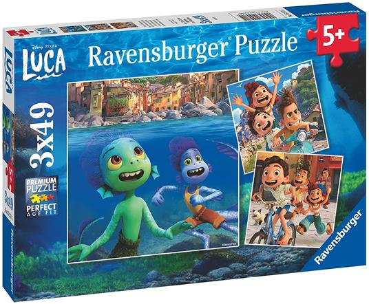 Lafeltrinelli Ravensburger - Puzzle Luca Collezione 3x49 3 Puzzle da 49 Pezzi Età Raccomandata 5+ Anni Fornitura limitata