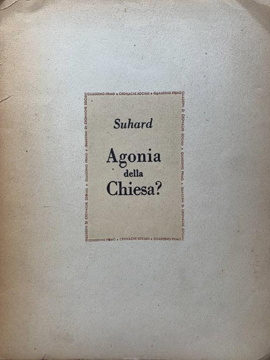 Lafeltrinelli Agonia della Chiesa?